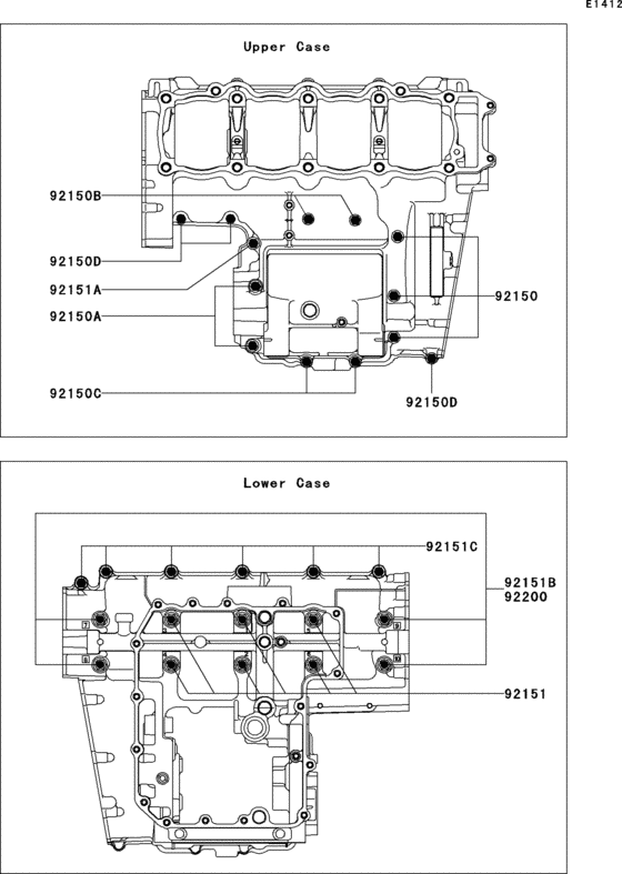 ZR750 Болты крепления картера