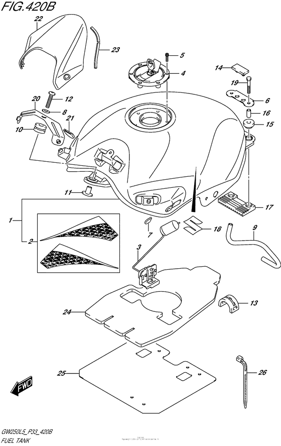 Fuel Tank (Gw250Zl5 P33)