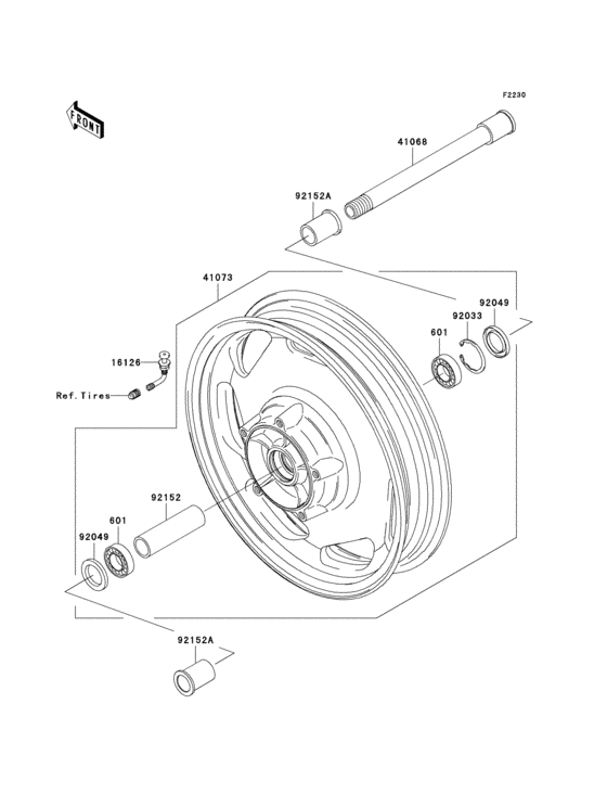 VN1600 Переднее колесо