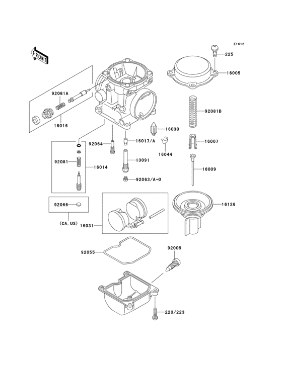 EX500 Карбюратор в разборе