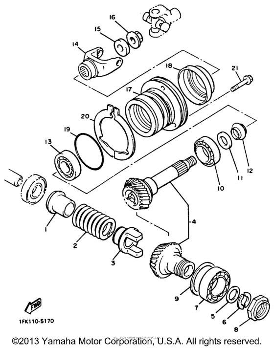 XVZ13DBC Промежуточный ведущий вал