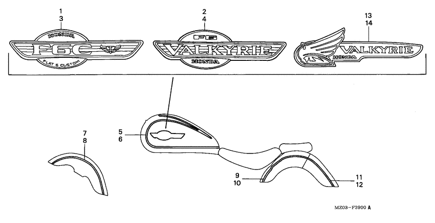 GL1500C Stripe / mark