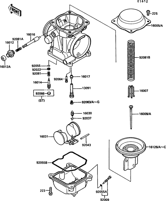 EX500 Carburetor parts(1 / 2)