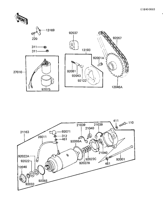 Starter motor/starter clutch