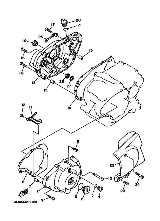 Crankcase cover ass`y  (v