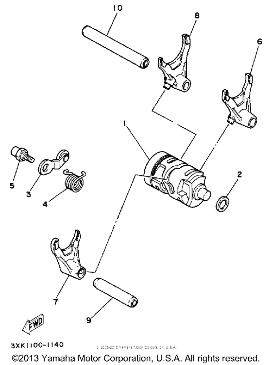 Shift cam - fork