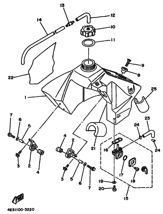 YZ80 YZ80E Tank fuel