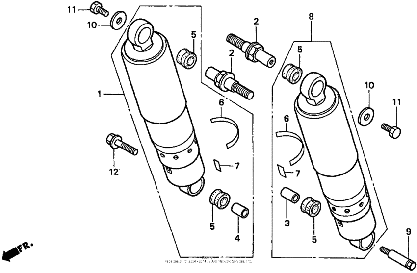 VT1100C2 Задние амортизаторы