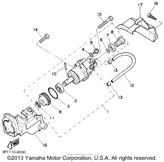 PW50G Масляный насос