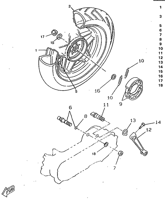 CW50RSP Переднее колесо