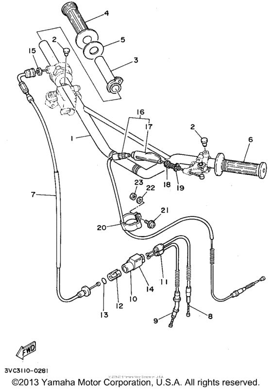 Steering handle - cable