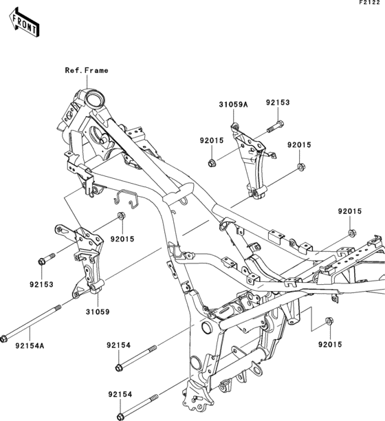 EX250 Крепление двигателя