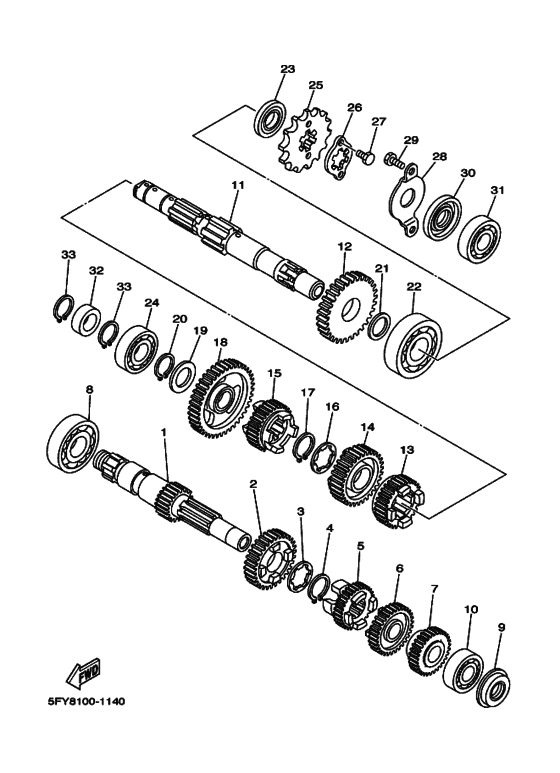 TW200E Трансмиссия