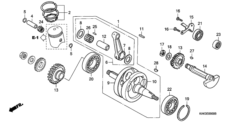 Crankshaft/piston