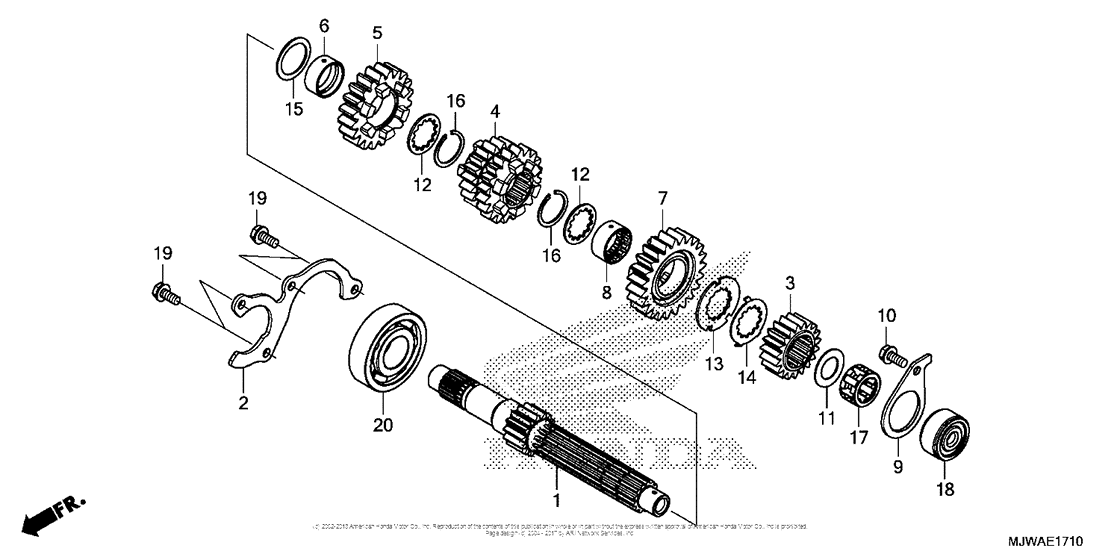 CBR500R (ABS) Transmission (Mainshaft)