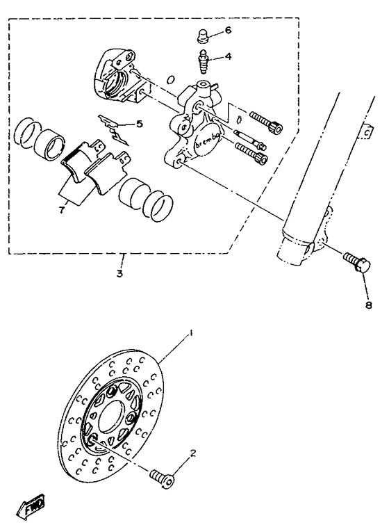 Pinza de freno delantera