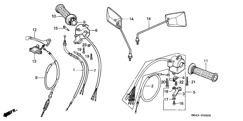 Switch/lever/cable