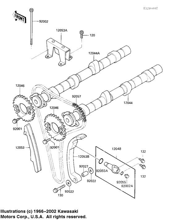 Camshafts/chain/tensioner