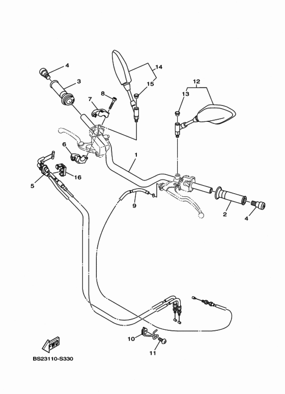 Steering handle & cable