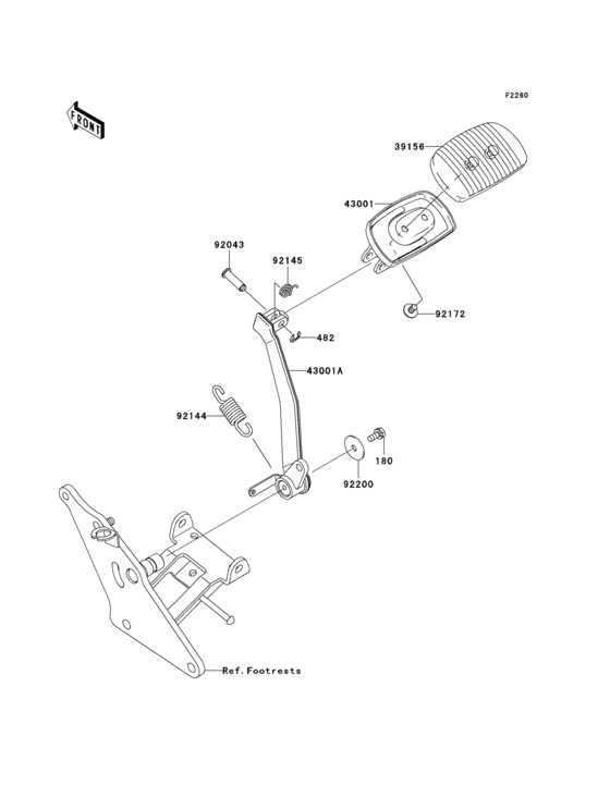 VN1700 Педаль тормоза