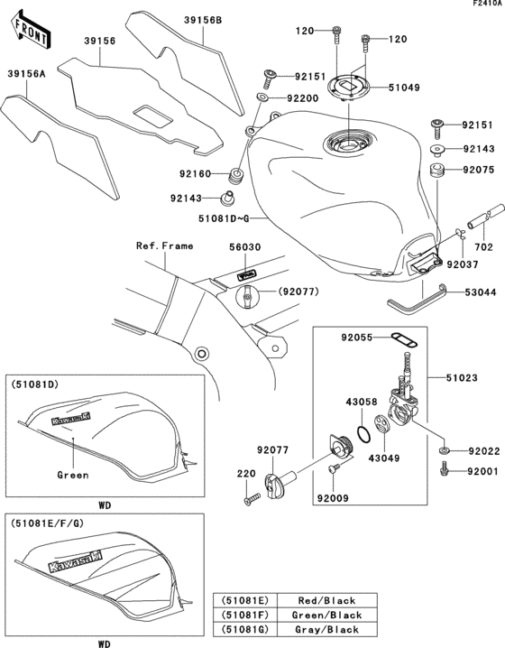 Fuel tank(zx900-e2p)