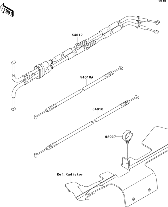 ZX1400 Тросы управления