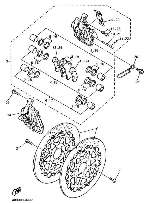 Front brake. caliper