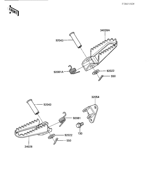 KX500 Подножки