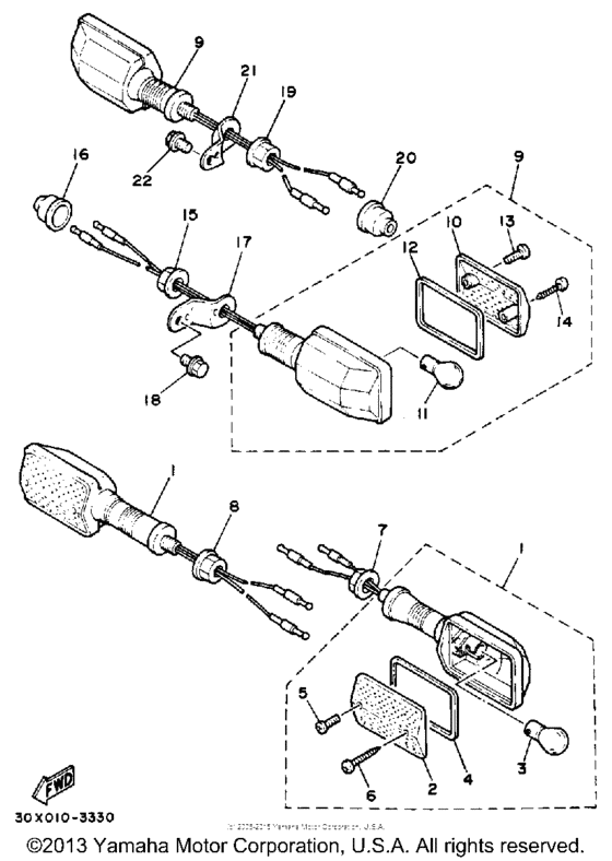 XT350W Поворотники