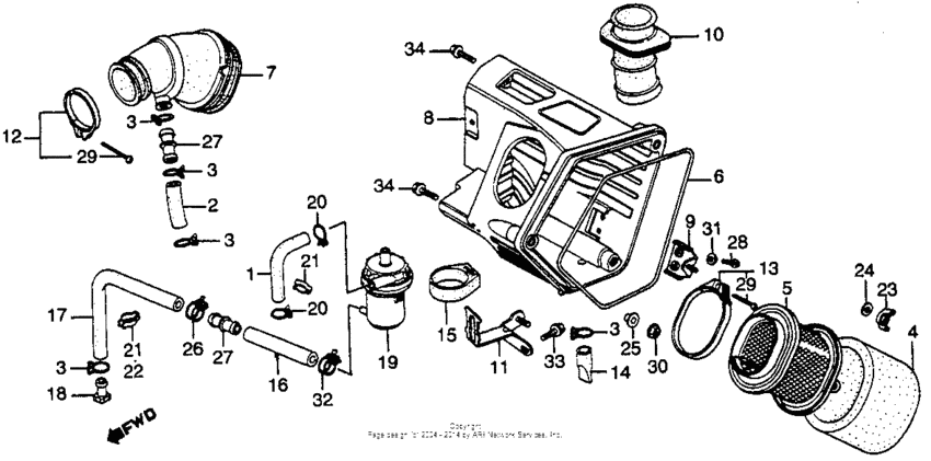 Xl500s air cleaner 79-81