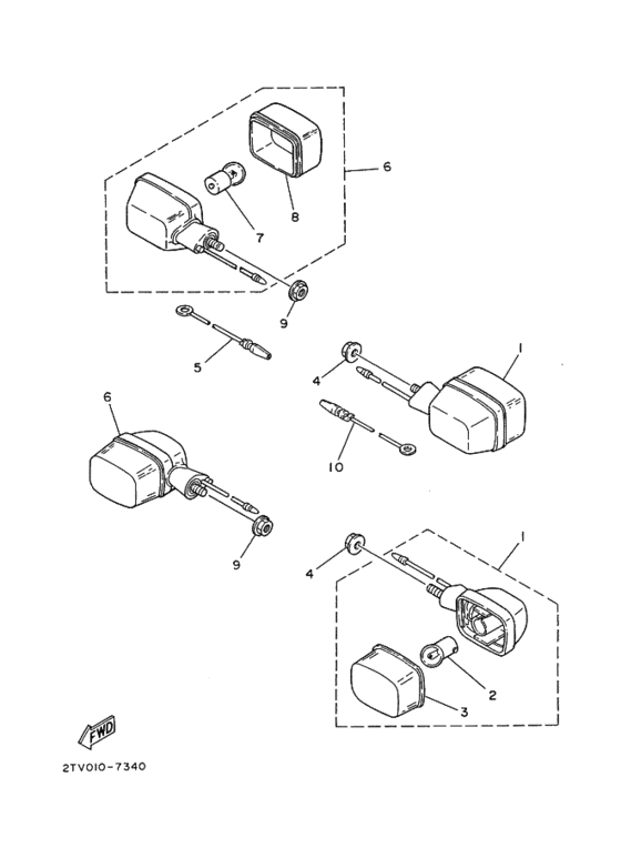 Rear flasher light assy