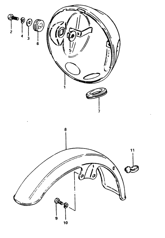 Housing headlamp - front fender