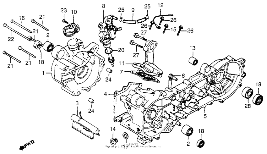 Crankcase oil pump