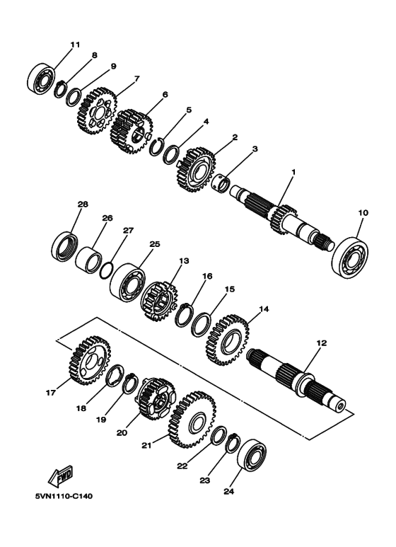 XV1700A XV17AS Трансмиссия