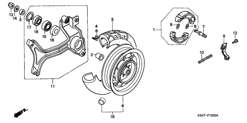 Rear wheel complete assy
