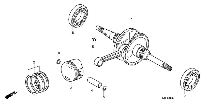 Crankshaft/piston