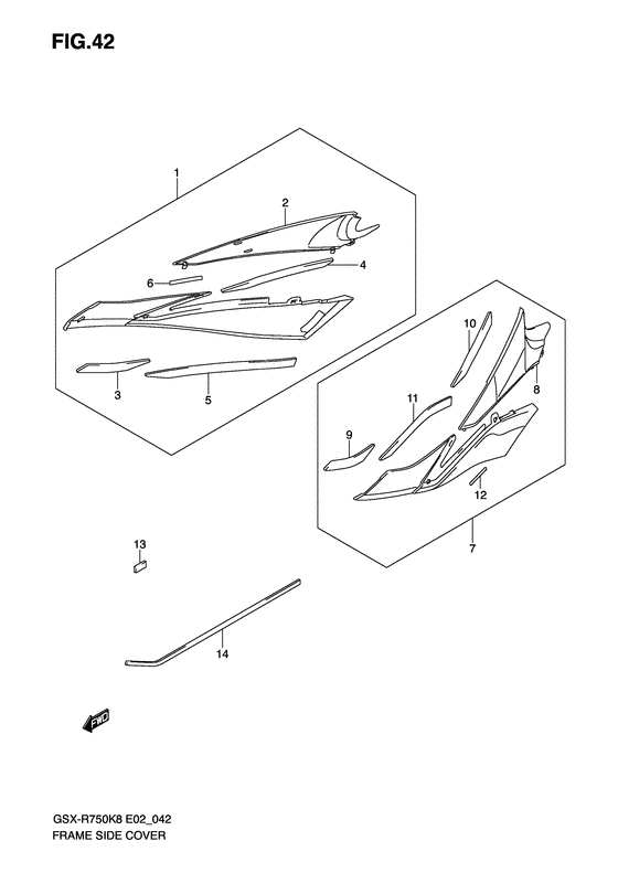 GSX-R750 Frame side cover