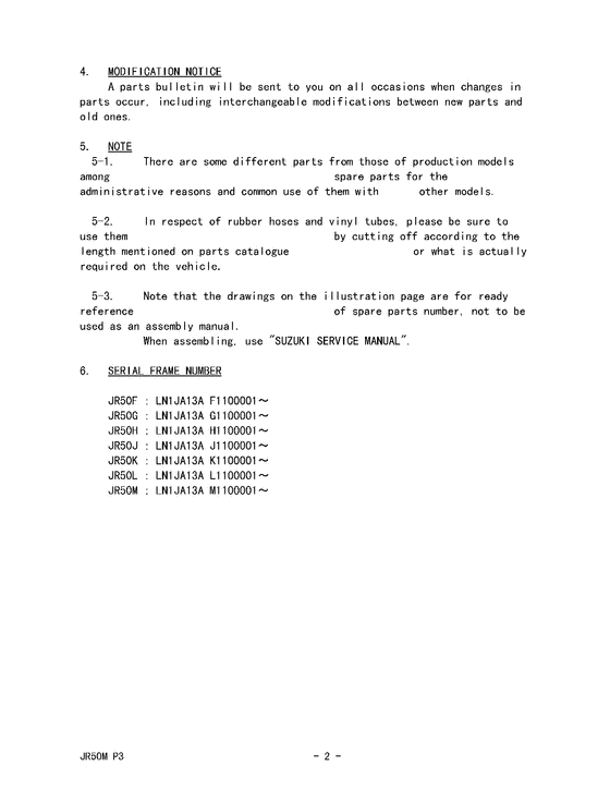 JR50 Catalog preface