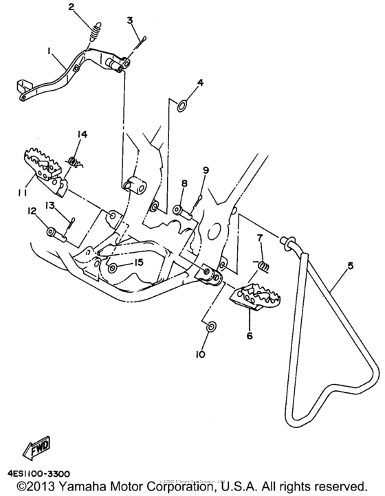 YZ80H1 Stand - footrest