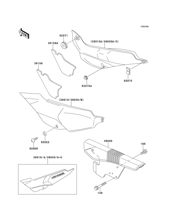 Side covers/chain cover(kle500-a2)