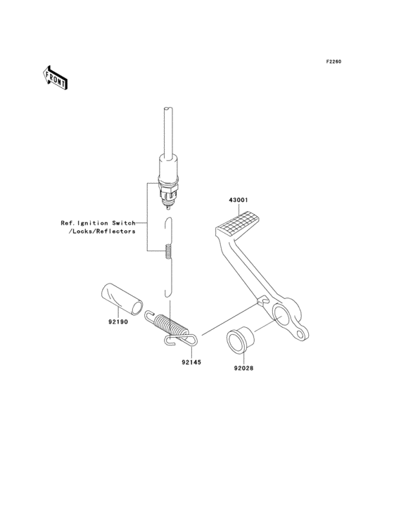 ZX600 Педаль тормоза