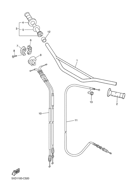  Steering handle & cable