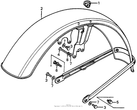 CB125S Переднее крыло