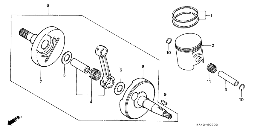 Crankshaft/piston