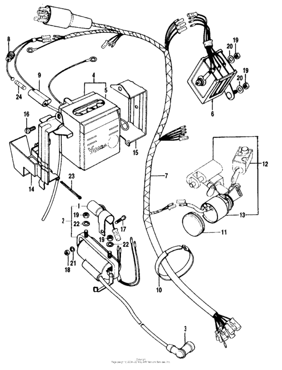 Wire harness + battery