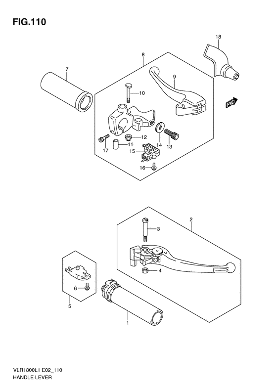 VLR1800 Рулевой рычаг
