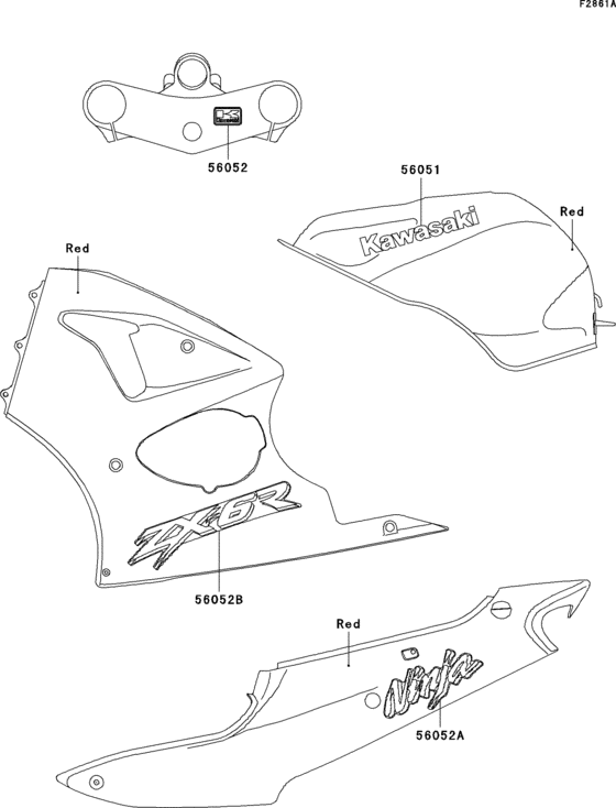 ZX600 Decals(red)(cn,us)(zx600-j1)