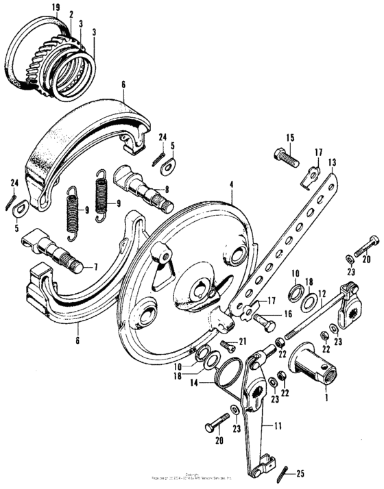 Front brake + panel