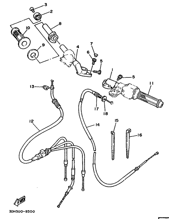 Steering handle. cable
