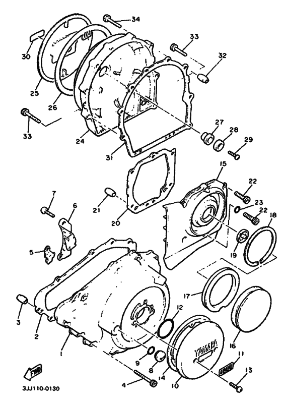 Crankcase cover ass`y  (v